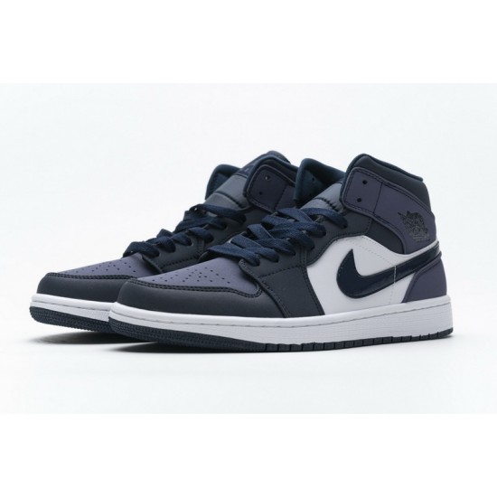 Air Jordan 1 Mid "Sanded Purple" Black Purple 554724-445