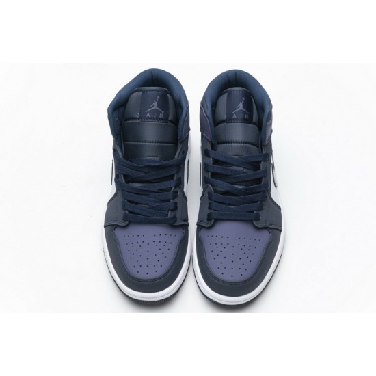 Air Jordan 1 Mid "Sanded Purple" Black Purple 554724-445
