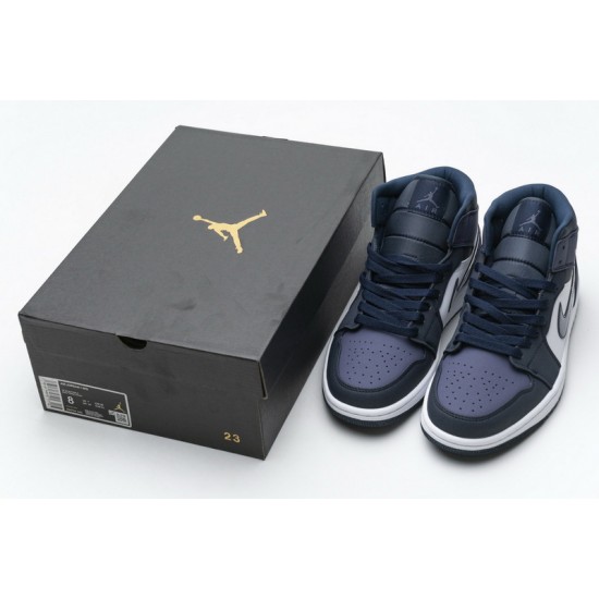 Air Jordan 1 Mid "Sanded Purple" Black Purple 554724-445