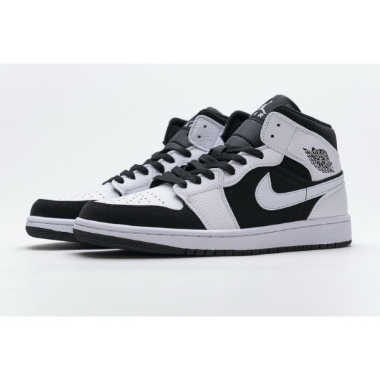 Air Jordan 1 Mid "Tuxedo" White Black 554724-113