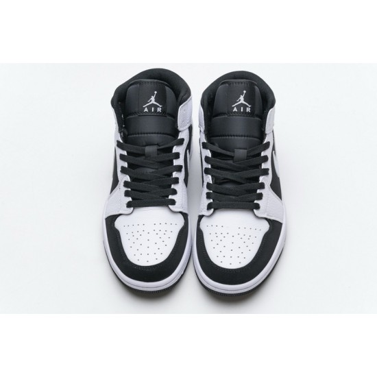Air Jordan 1 Mid "Tuxedo" White Black 554724-113