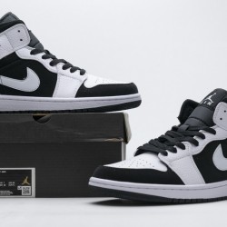 Air Jordan 1 Mid "Tuxedo" White Black 554724-113
