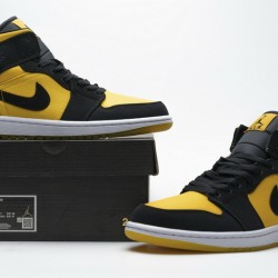 Air Jordan 1 Mid "University Gold" Black Yellow CD6759-007