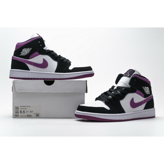 Air Jordan 1 Mid "Magenta" Black Purple BQ6472-005