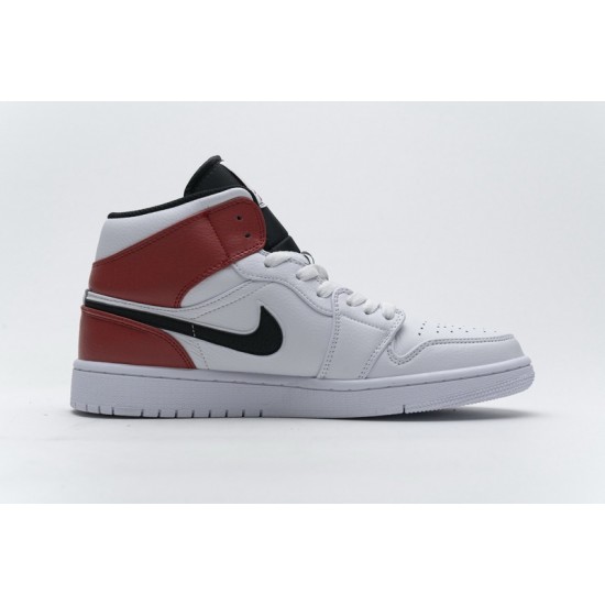 Air Jordan 1 Mid "White Black Gym Red" White Red 554724-116