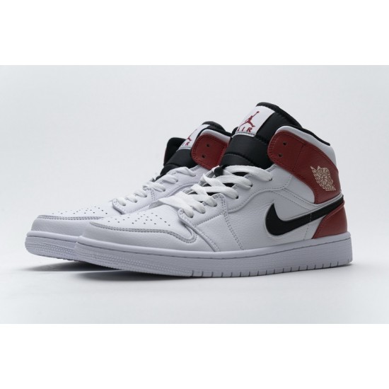 Air Jordan 1 Mid "White Black Gym Red" White Red 554724-116