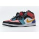 Air Jordan 1 Mid "White Red Multi" Blue Red 554724-125