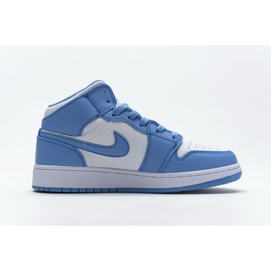Air Jordan 1 Mid Retro "UNC" Blue White 554724-106