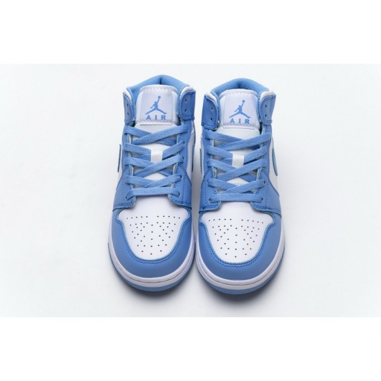 Air Jordan 1 Mid Retro "UNC" Blue White 554724-106