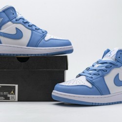 Air Jordan 1 Mid Retro "UNC" Blue White 554724-106