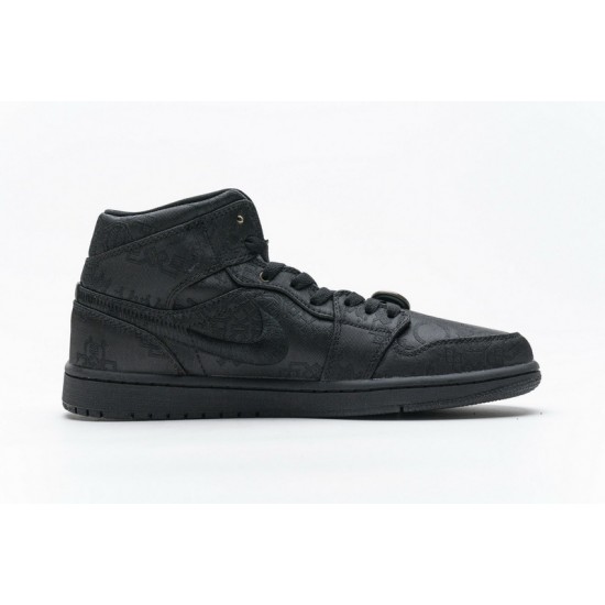 Edison Chen x Air Jordan 1 Mid "Fearless" Black CU2804-300