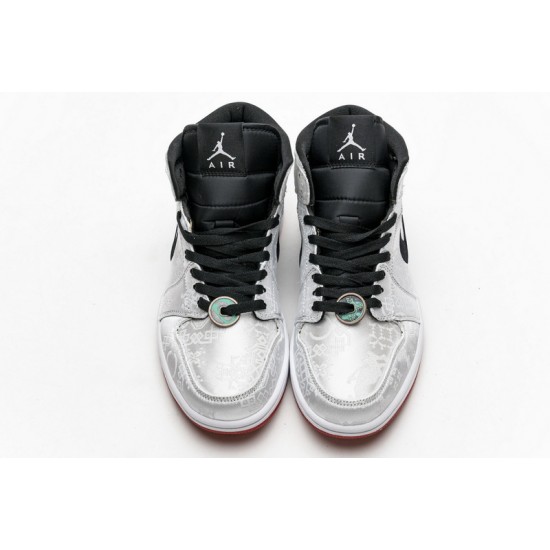 Edison Chen x Air Jordan 1 Mid "Fearless" White Black CU2804-100