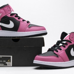 Air Jordan 1 Mid "Pinksicle" Black Pink 555112-002