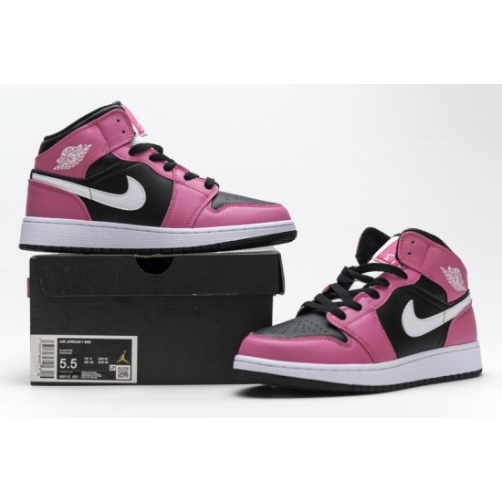 Air Jordan 1 Mid "Pinksicle" Black Pink 555112-002