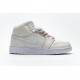 Air Jordan 1 Mid GG "Multi Color Swoosh" White Blue Pink 555112-035