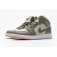 Air Jordan 1 Mid GS "Trooper Bleached Coral" Green White 555112-225