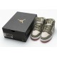 Air Jordan 1 Mid GS "Trooper Bleached Coral" Green White 555112-225