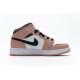 Air Jordan 1 Mid "Pink Quartz" Blakc White Pink 555112-603