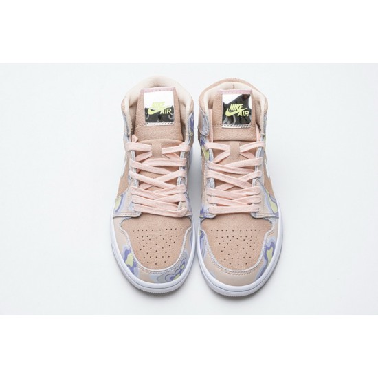 Air Jordan 1 Mid SE "Herspectivr" Pink Silver CW6008-600