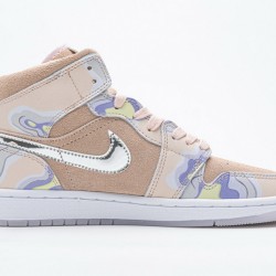 Air Jordan 1 Mid SE "Herspectivr" Pink Silver CW6008-600