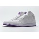 Air Jordan 1 Mid SE "White Fuchsia Blast" White Purple 555112-100