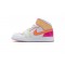 Air Jordan 1 Mid GS "Edge Glow" White Yellow Pink CV4611-100