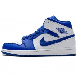 Air Jordan 1 Mid "Hyper Royal" White Blue 554724-114
