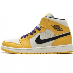 Air Jordan 1 Mid "Lakers" Yellow Purple 852542-700