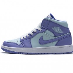 Air Jordan 1 Mid "Purple Aqua" Blue Purple Blue 554725-500