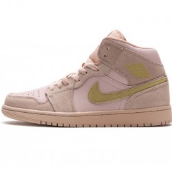 Air Jordan 1 Mid SE GS "Coral Stardust" Pink Gold 852542-600