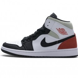 Air Jordan 1 Mid SE "Union Black Toe" White Red 852542-100