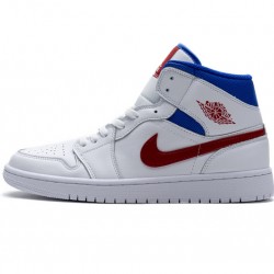 Air Jordan 1 Mid SE "USA" White Blue Red BQ6472-164
