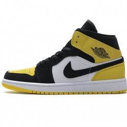 Air Jordan 1 Mid SE "Yellow Toe" Black Yellow 852542-071