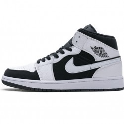 Air Jordan 1 Mid "Tuxedo" White Black 554724-113