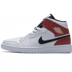 Air Jordan 1 Mid "White Black Gym Red" White Red 554724-116