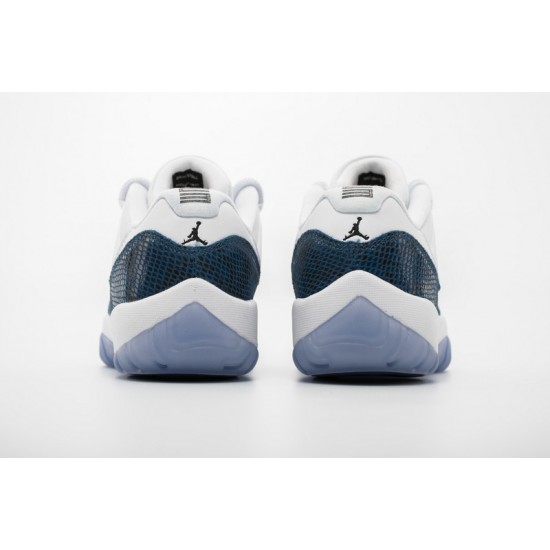 Air Jordan 11 Low "Navy Blue Snakeskin" White Blue CD6846-102