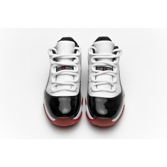 Air Jordan 11 Low "White Bred" Black White Red AV2187-160