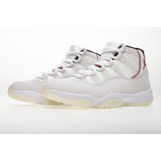 Air Jordan 11 "Platinum Tint" White Red 378037-016