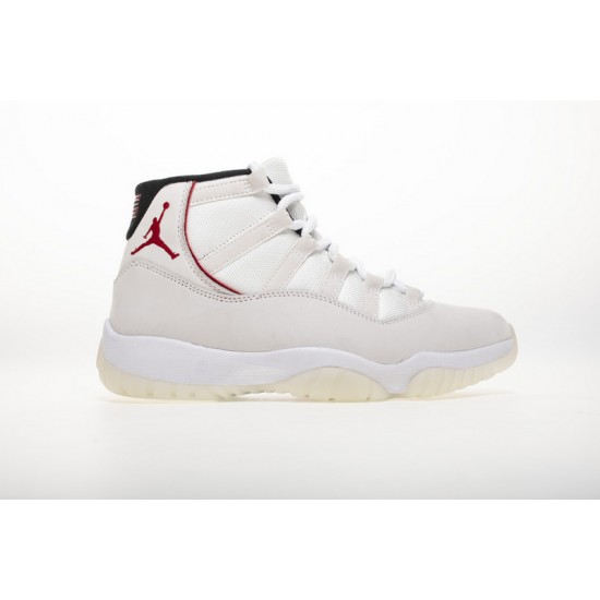 Air Jordan 11 "Platinum Tint" White Red 378037-016