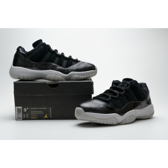 Air Jordan 11 Retro Low "Barons" Black White 528895-010