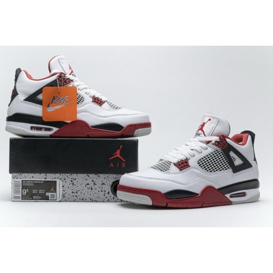 Air Jordan 4 "Fire Red" White Red DC7770-160