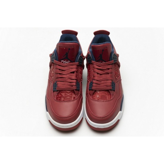 Air Jordan 4 Retro "FIBA Gym Red" Red Black CI1184-617