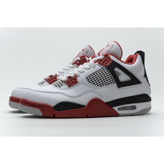 Air Jordan 4 Retro "Fire Red" White Black Red 308497-110