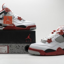Air Jordan 4 Retro "Fire Red" White Black Red 308497-110
