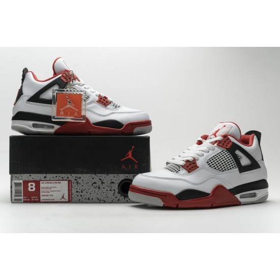 Air Jordan 4 Retro "Fire Red" White Black Red 308497-110