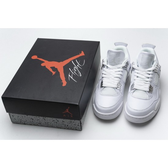 Air Jordan 4 Retro "Pure Money" White Silver 308497-100