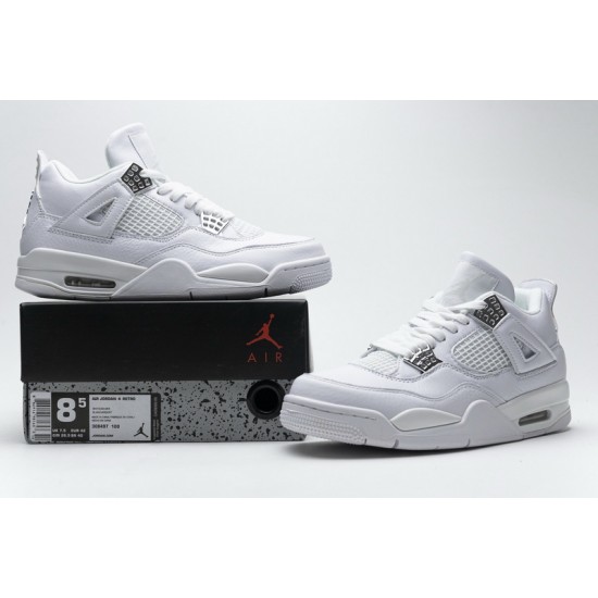 Air Jordan 4 Retro "Pure Money" White Silver 308497-100