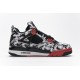 Air Jordan 4 Retro "Singles Day Tattoo" Black White Red BQ0897-006