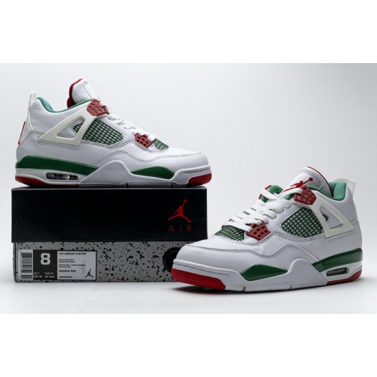 Air Jordan 4 Retro "Do The Right Thing" White Green Red AQ3816-063
