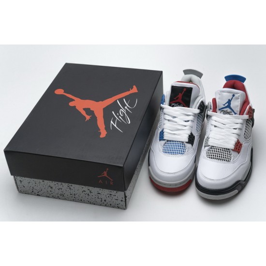 Air Jordan 4 Retro "What The 4" White Red Blue CI1184-146